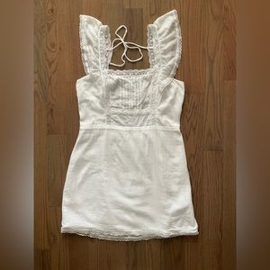 Mini Abercrombie White Open Back Dress